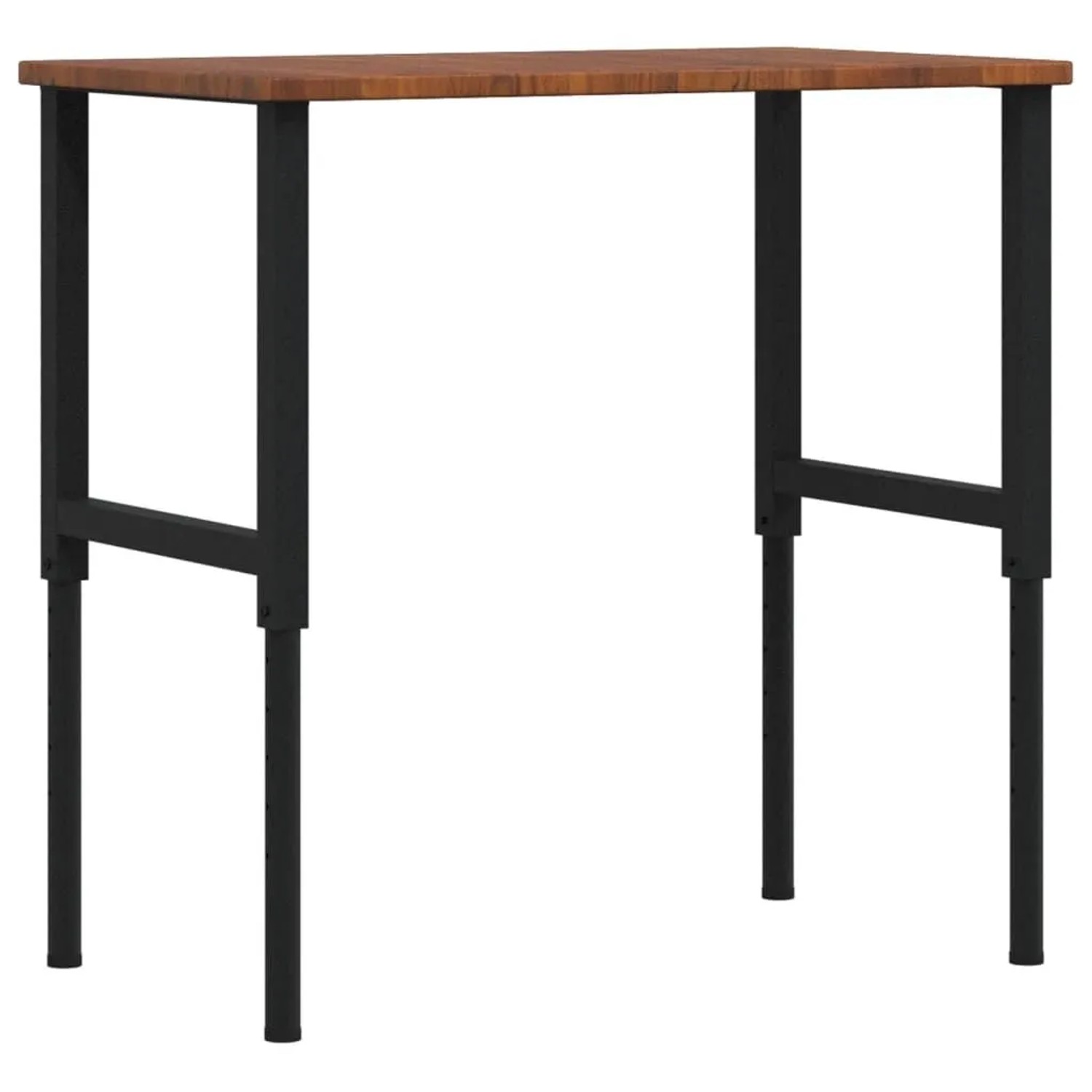 vidaXL Werkbank Dunkelbraun 100x60x71,5-98 cm Massivholz Eiche 3309681