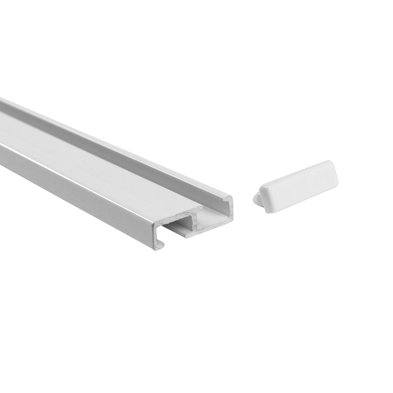 Deco-Raum Gardinenschiene nach Maß 1-Lauf Deckenmontage Minimal Weiß 400cm_9