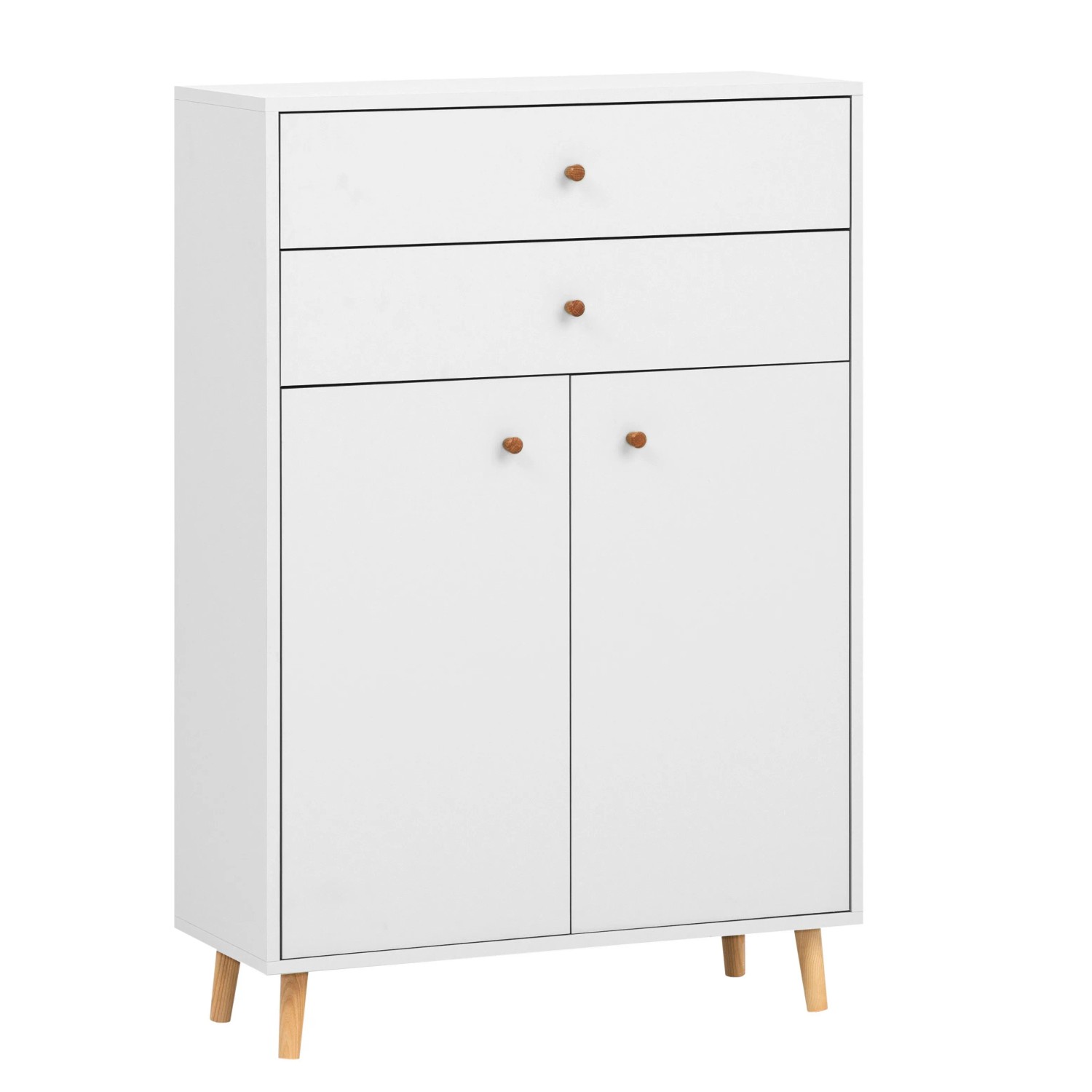 Schildmeyer Highboard Bjarne HB 770 Weiß-Matt 113,4 cm x 77 cm x 33,05 cm