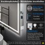 Aica Sanitär Badspiegel 120x70 cm Spiegel mit LED Beleuchtung Dreh Knopfschalter Wandschalter Kaltweiß Dimmbar Memory Wandspiegel Badezimmerspiegel_4