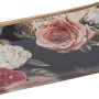 Dekorative Glasplatte Blush Bordeaux mit floralem Design, 21,5x14,5 cm, für stilvolle Deko-Arrangements.
