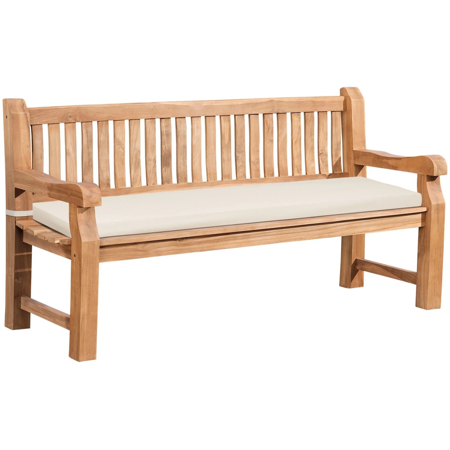 CLP Gartenbank Teakholz Daxon mit Sitzkissen creme/180 cm