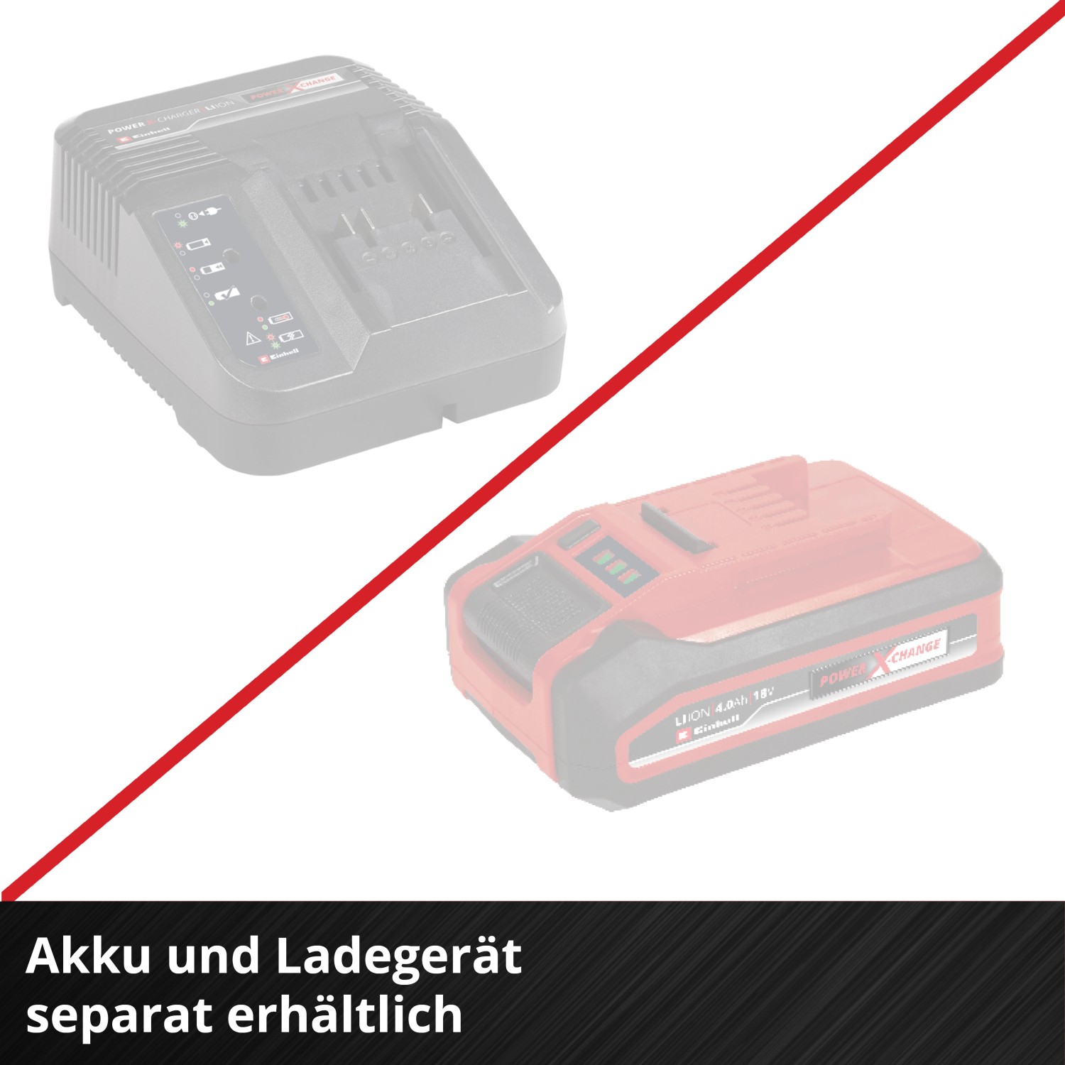 Einhell Akku und Ladegerät sind nicht im Lieferumfang der Akku-Outdoor-Lampe enthalten.