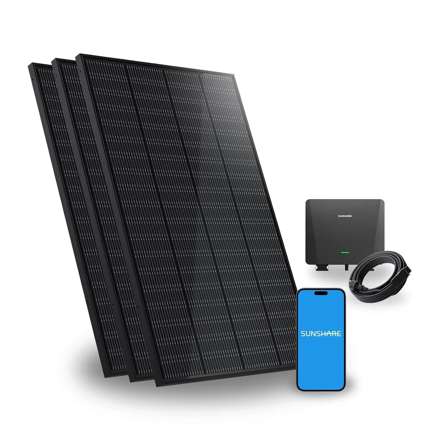 Image of SUNSHARE Ray 600W Balkonkraftwerk Ohne Halterung Solarsystem Für Balkon Terrasse Dach