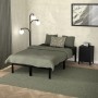 Schwarzes ML-Design Metallbett (120x200 cm) mit Lattenrost im Schlafzimmer.