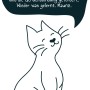 Illustration einer Katze, die über die Vorteile von Silikat in Klumpstreu informiert.