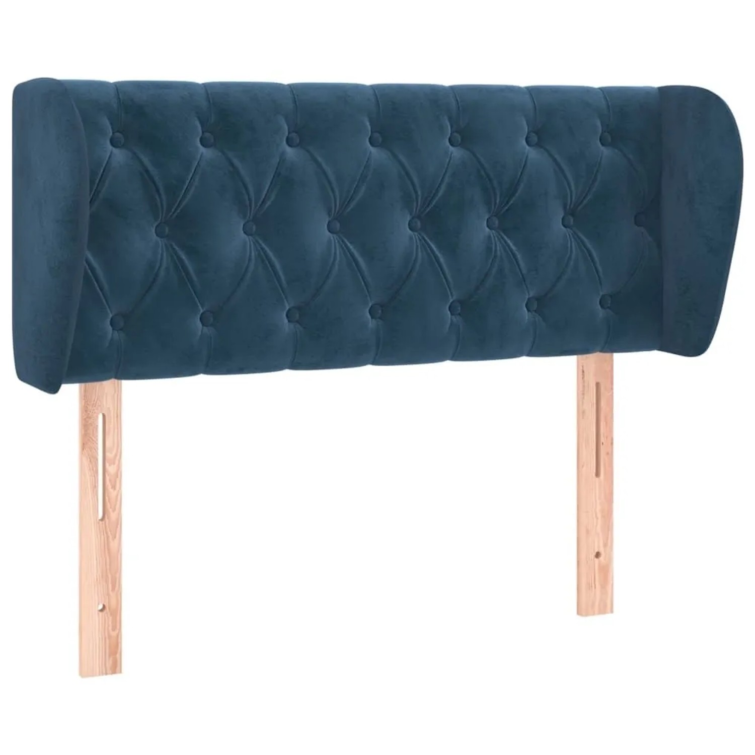 vidaXL Kopfteil mit Ohren Dunkelblau 103x23x78/88 cm Samt 3117526