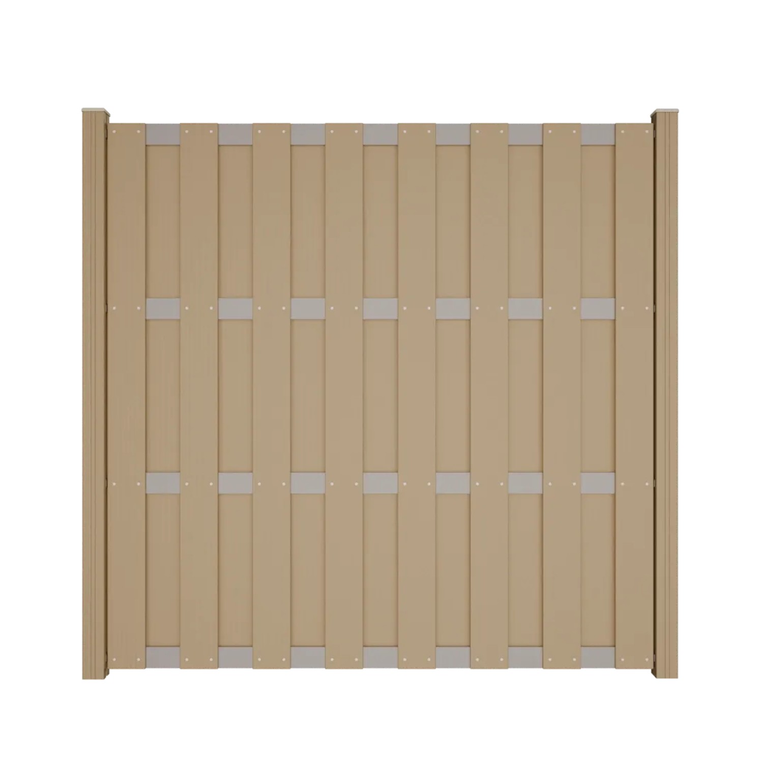 GroJa Fertigzaun mit Alu-Querriegeln ohne Pfosten 180 cm x 180 cm Sand
