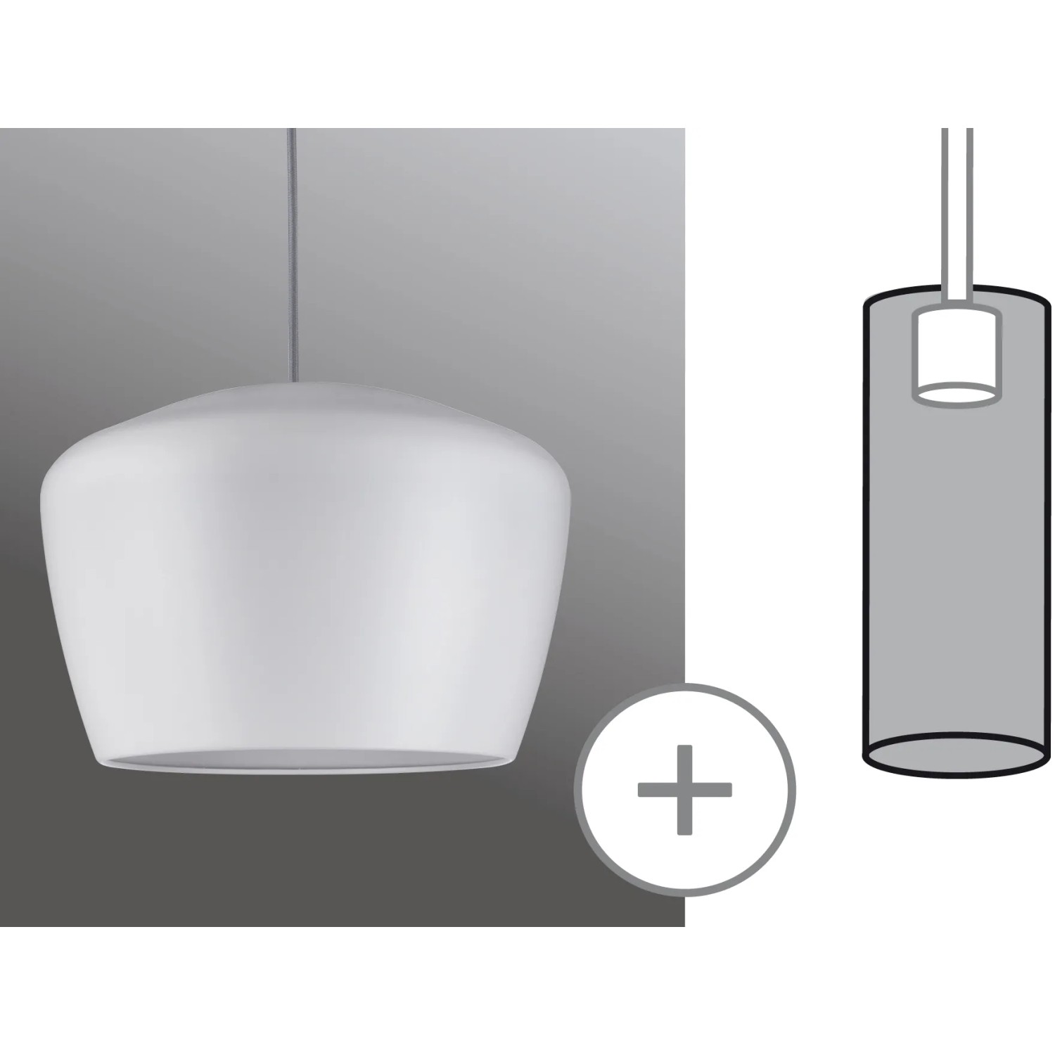 Paulmann URail 2Easy Lampenschirm Pom, Ø 35cm, weiß matt, für Schienensysteme