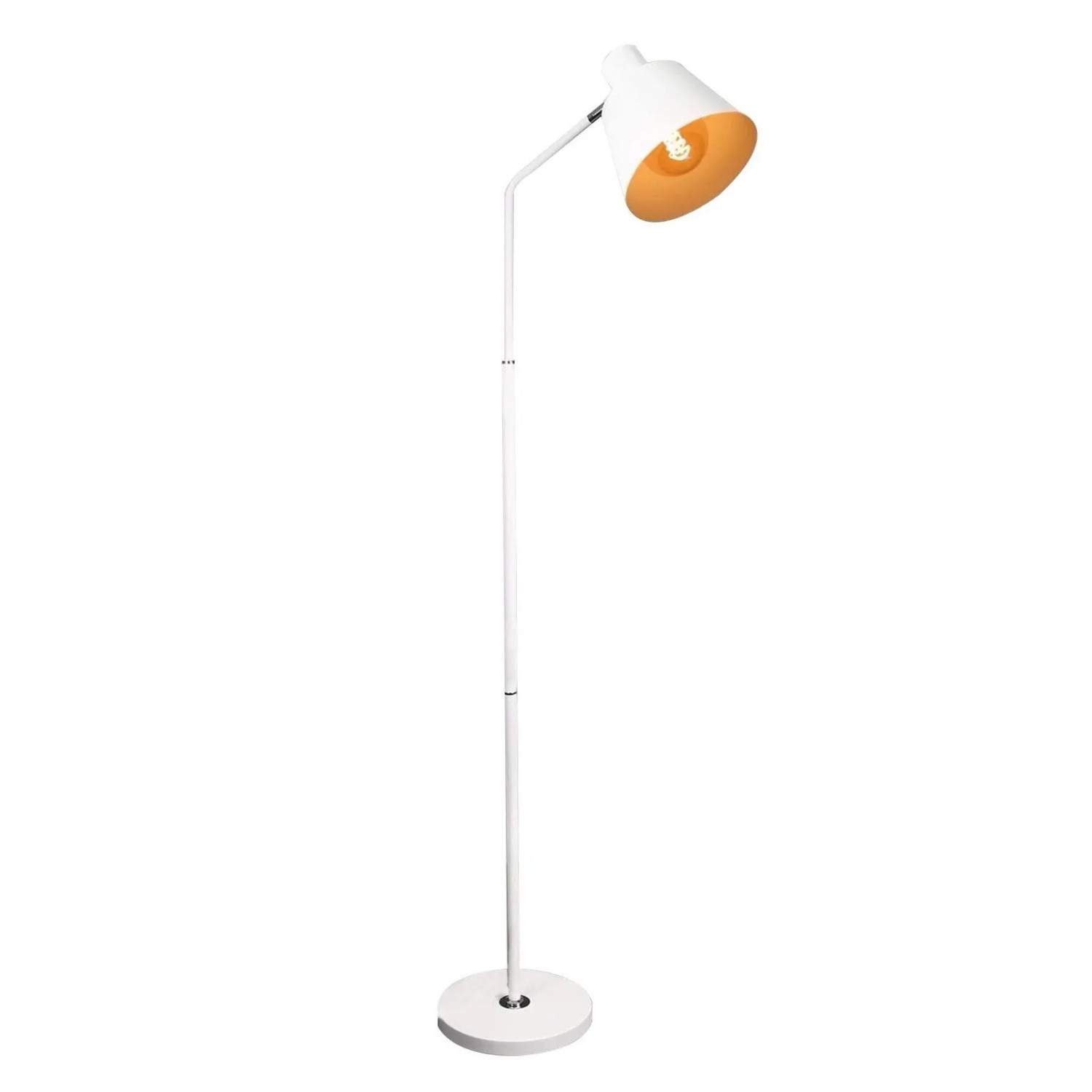NETTLIFE Stehlampe Fürs Wohnzimmer Vintage-stehlampe 166 CM Retro-design Weiße Metall-stehlampe mit E27-fassung Max. 40 W