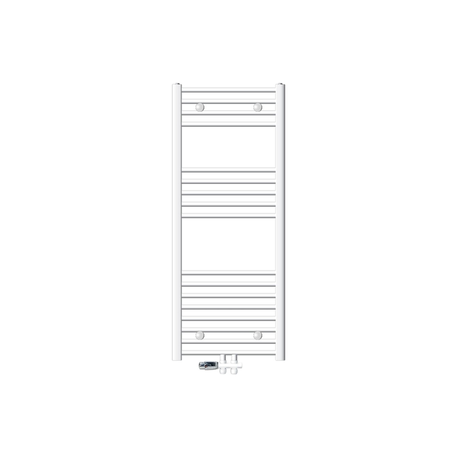 ECD Germany Badheizkörper Mittelanschluss 500x1200mm Weiß inkl Anschlussgar günstig online kaufen