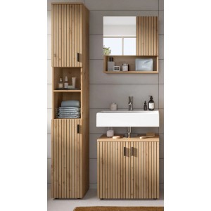 Inn.Furn Badmöbel-Set 3-teilig in Eiche 105 cm Livia