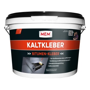 Eimer MEM Profi Kaltkleber 3 kg, Bitumenkleber für Dachpappe, kalt verarbeitbar.