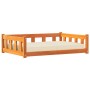 vidaXL Hundebett Wachsbraun 100 x 70 x 28 cm Massives Kiefernholz 869886_3