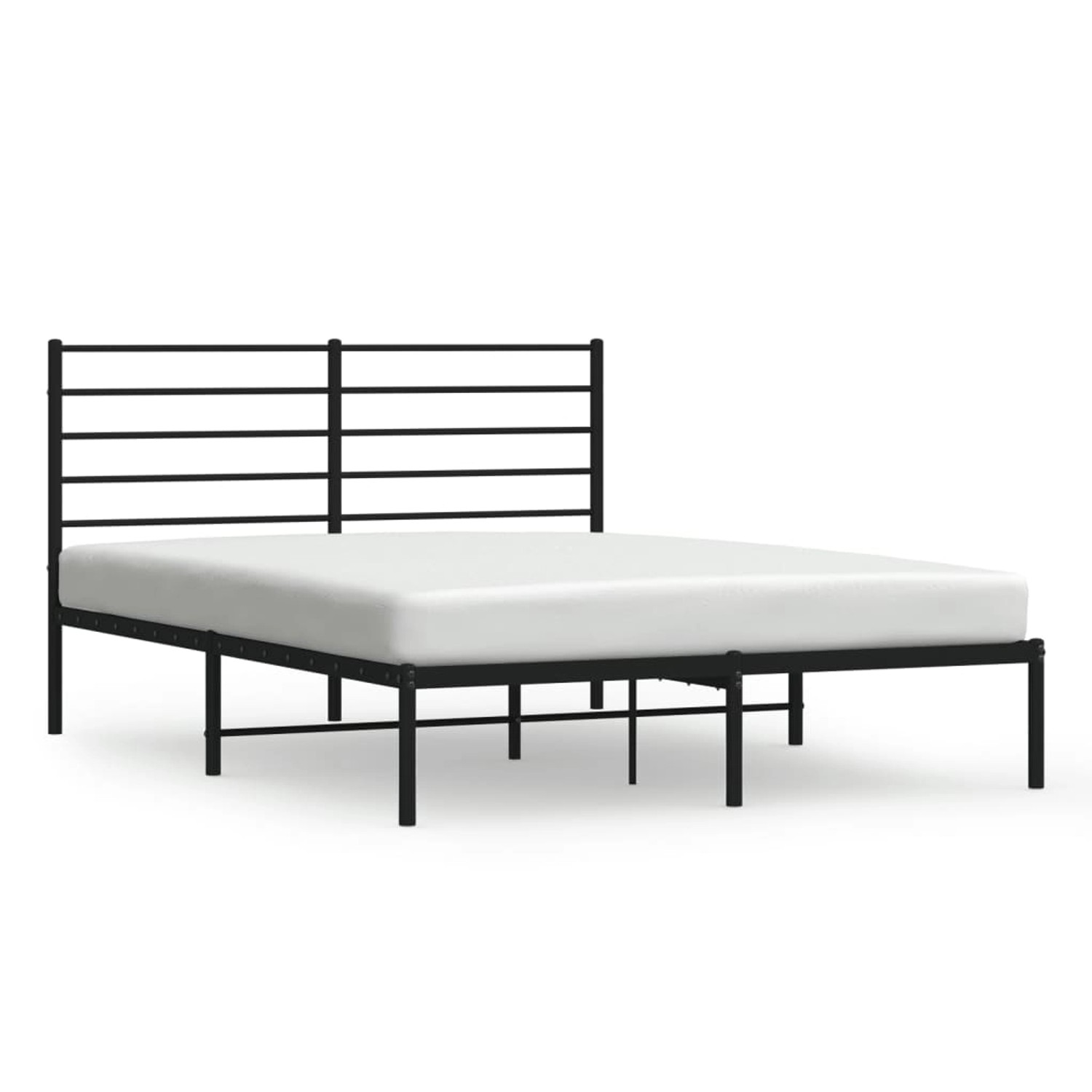 vidaXL Bettgestell mit Kopfteil Metall Schwarz 140x190 cm Modell 11740741 günstig online kaufen