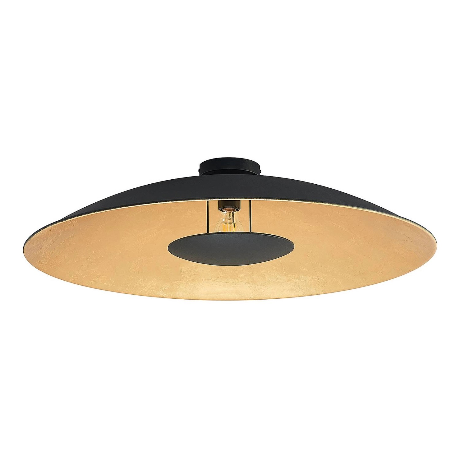 Lindby Deckenlampe Narisara 9627743 Modern in Schwarz aus Metall 1-flammig E27 Wohnzimmerleuchte