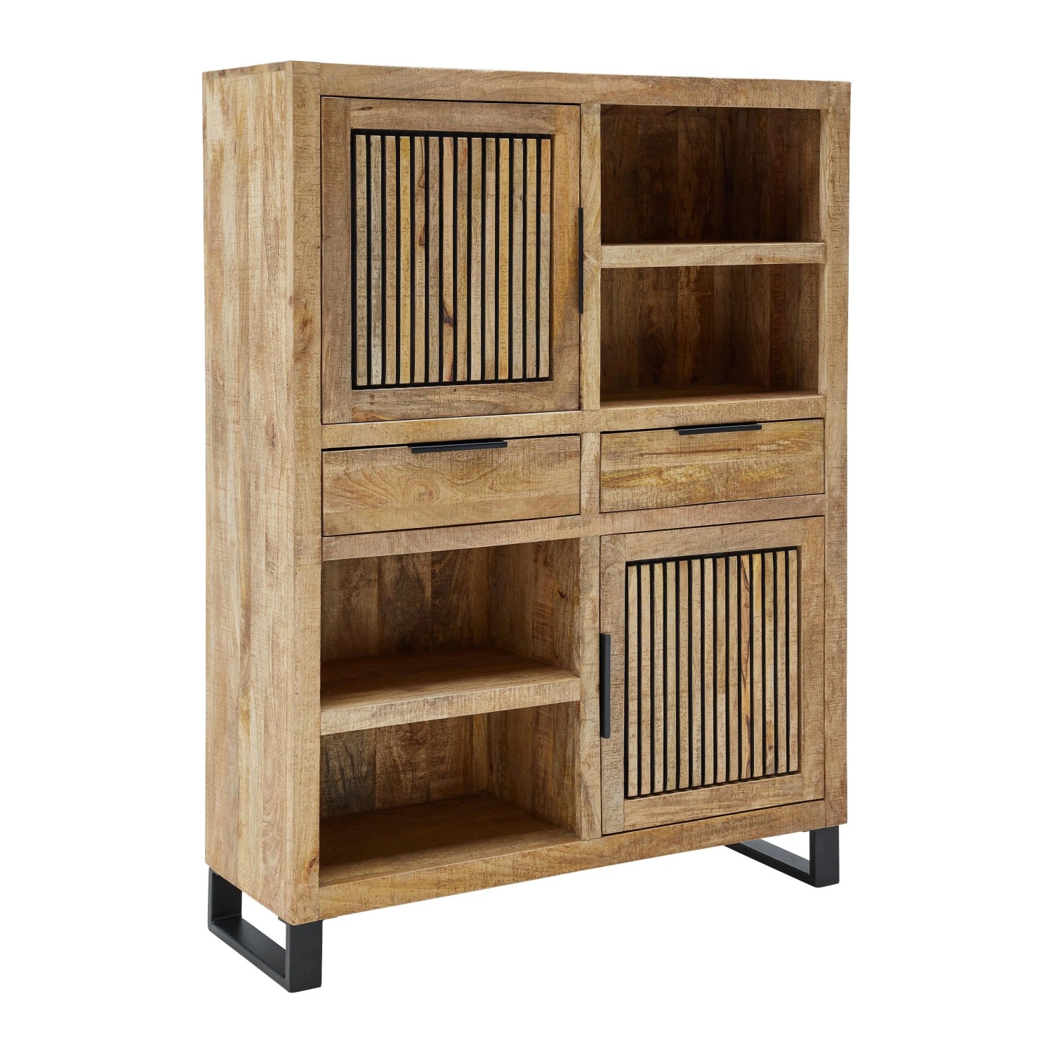 Mömax Highboard Everest Naturfarben/Schwarz