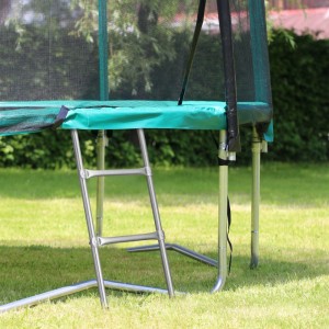 Relaxdays Trampolinleiter Stahl Silber Universell 76 cm x 37 cm x 6 cm