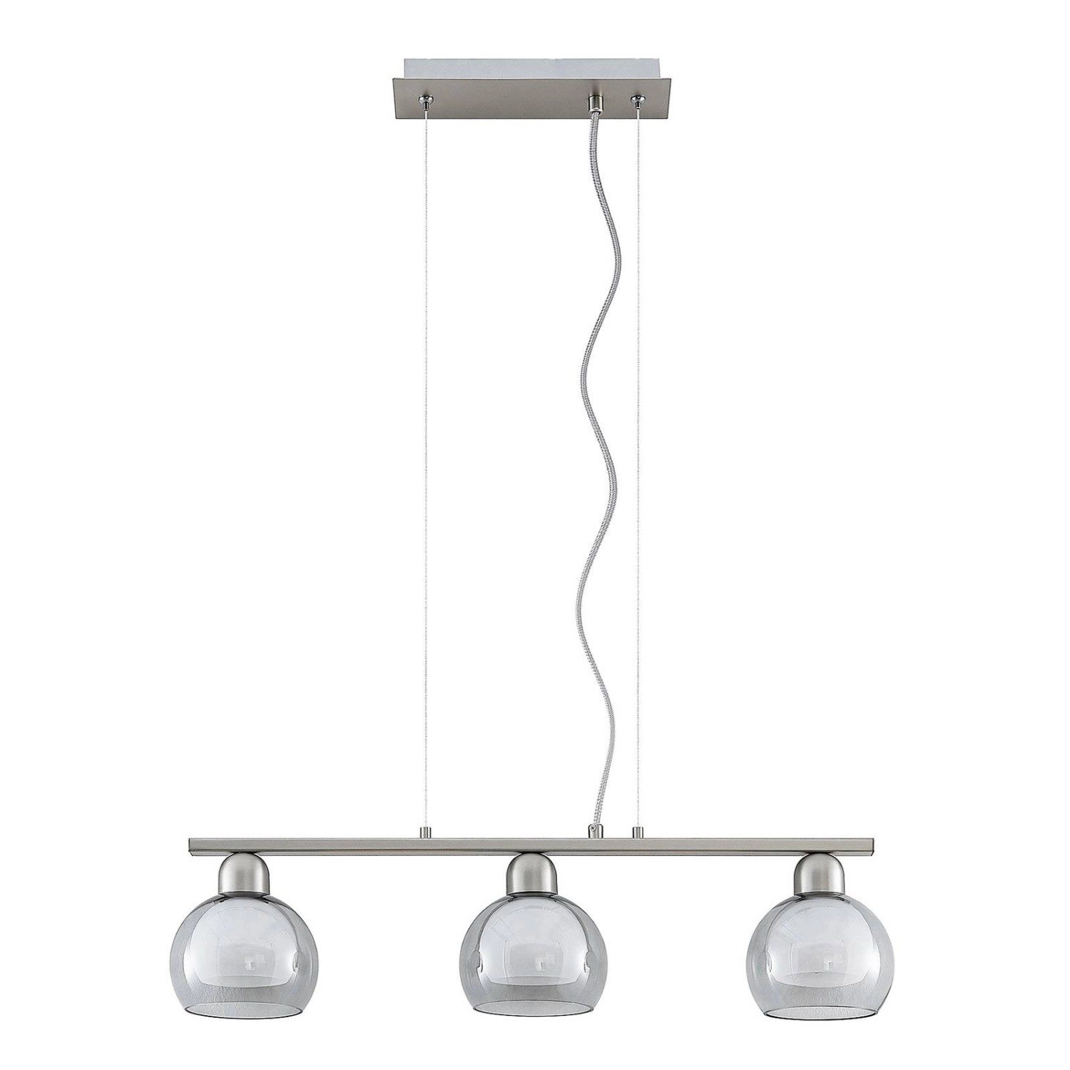 Lucande Pendelleuchte Kaiya 9639561 Modern in Alu aus Metall 3-flammig E14 günstig online kaufen