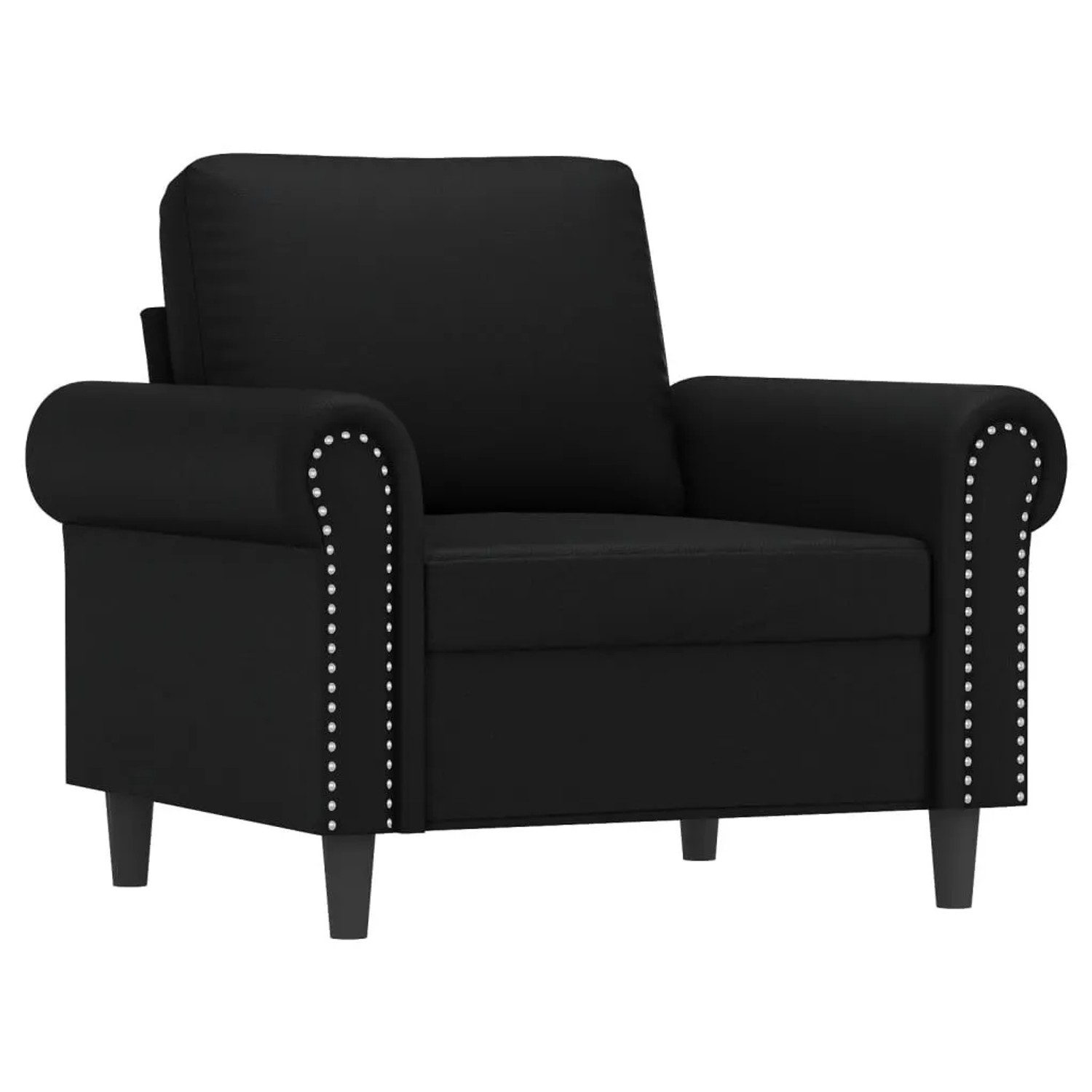 vidaXL Sessel Schwarz 60 cm Kunstleder 359494