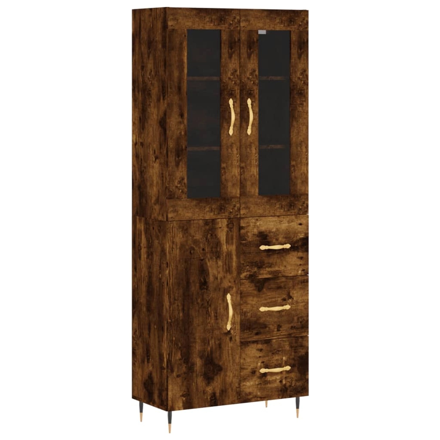 vidaXL Highboard Räuchereiche 69,5x34x180 cm Holzwerkstoff 3198454 günstig online kaufen