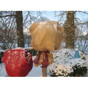 Videx Deko-Juteband Waldbeere (6cm x 300cm) zum Schutz von Pflanzen im Winter.