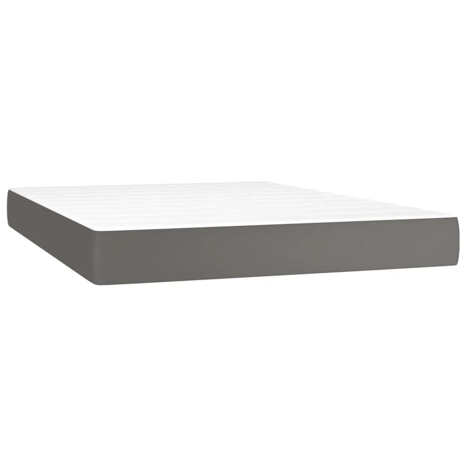 Graue vidaXL Boxspringbett-Matratze, 140x190 cm, aus Kunstleder für Betten.