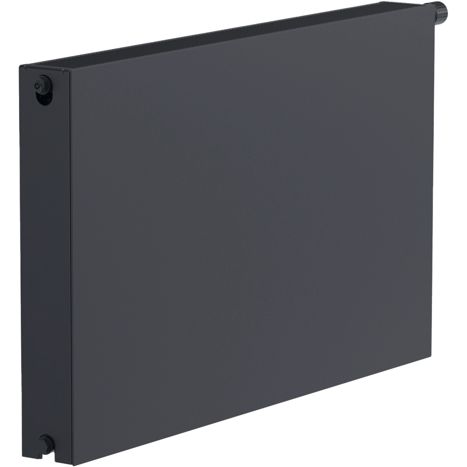 Sanicomfort Universal-Planheizkörper, Typ 22 DK, 60x60 cm, in elegantem Schwarz Matt.