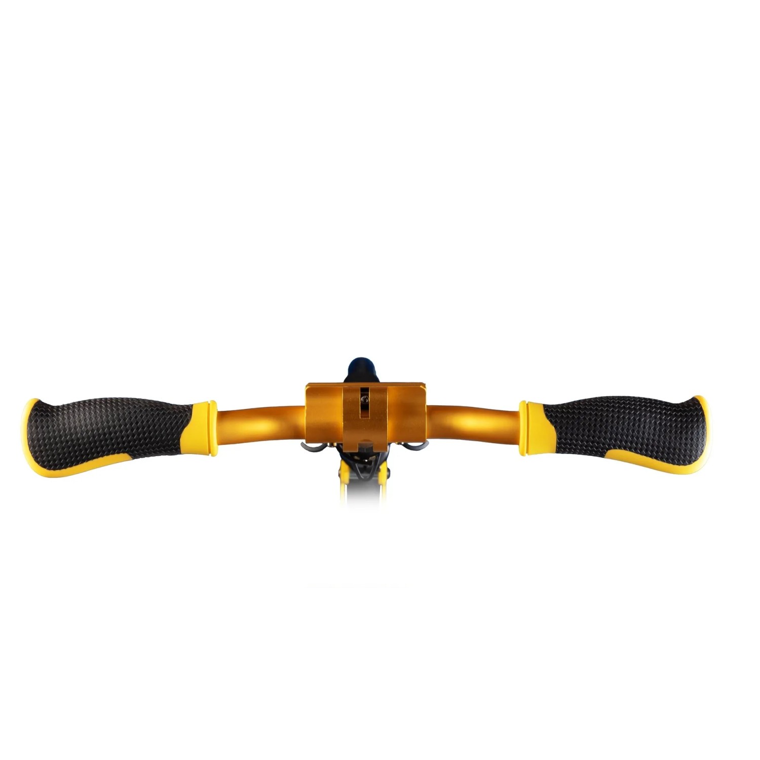 Lenker des gelben Six Degrees Aluminium Scooter Junior, höhenverstellbar.