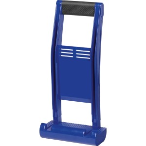 Blauer LUX Plattenträger Classic aus Kunststoff zum Transport von Gipskartonplatten.