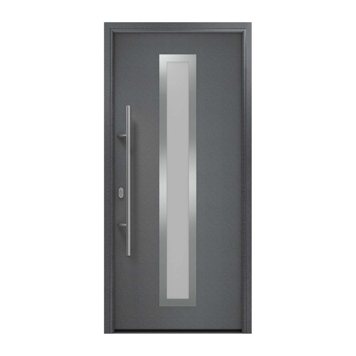 EcoStar Haustür Isopro IP 700S Anthrazitmetallic 110 cm x 210 cm DIN L günstig online kaufen
