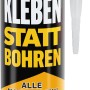 Pattex Montagekleber „Kleben statt Bohren Express“, 390g Kartusche, weiß, für vielfältige Materialien.