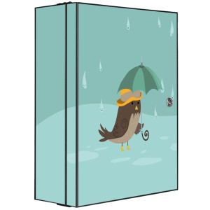 Abschließbarer Banjado XXL Medizinschrank mit Rainbird Motiv, 35x46x15cm, anthrazit.