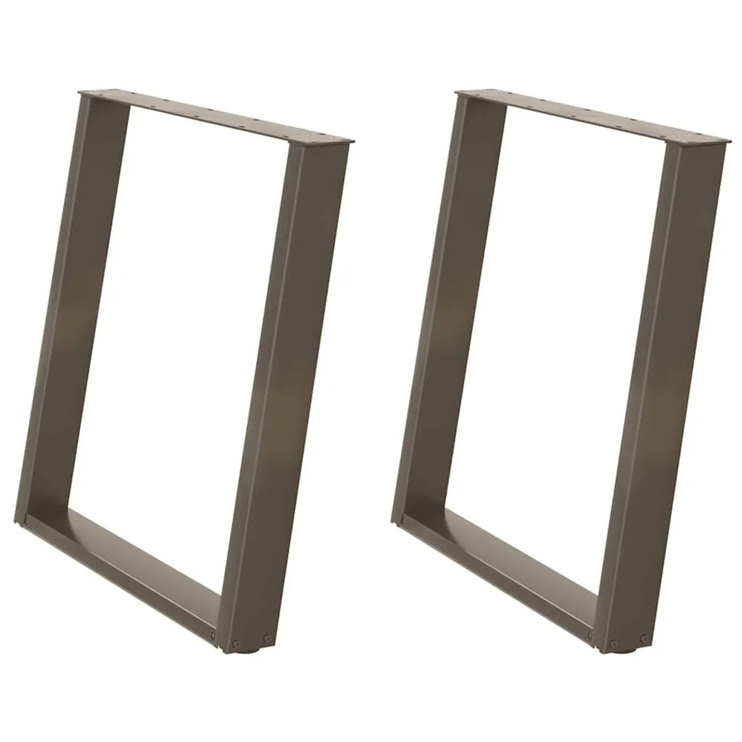 vidaXL Esstischbeine U-Form 2 Stk Naturstahl 80x72-73 cm Stahl 4012799