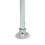 Runde, silberne Fußplatte verzinkt (Ø 2,7 cm) für Stahlrohre zum Möbelbau.