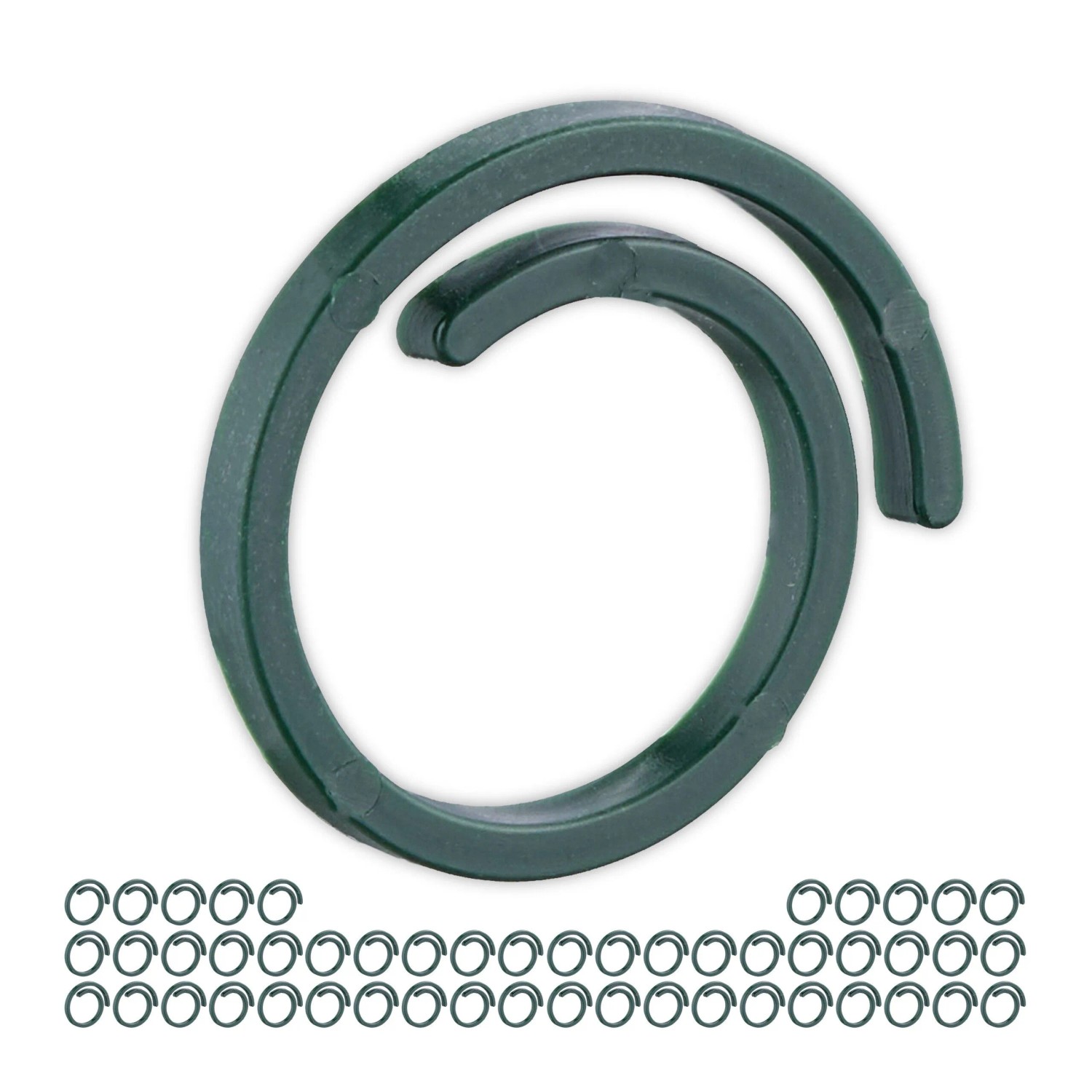Relaxdays Pflanzenringe Kunststoff Grün 300er Set 2,5 cm 130 g