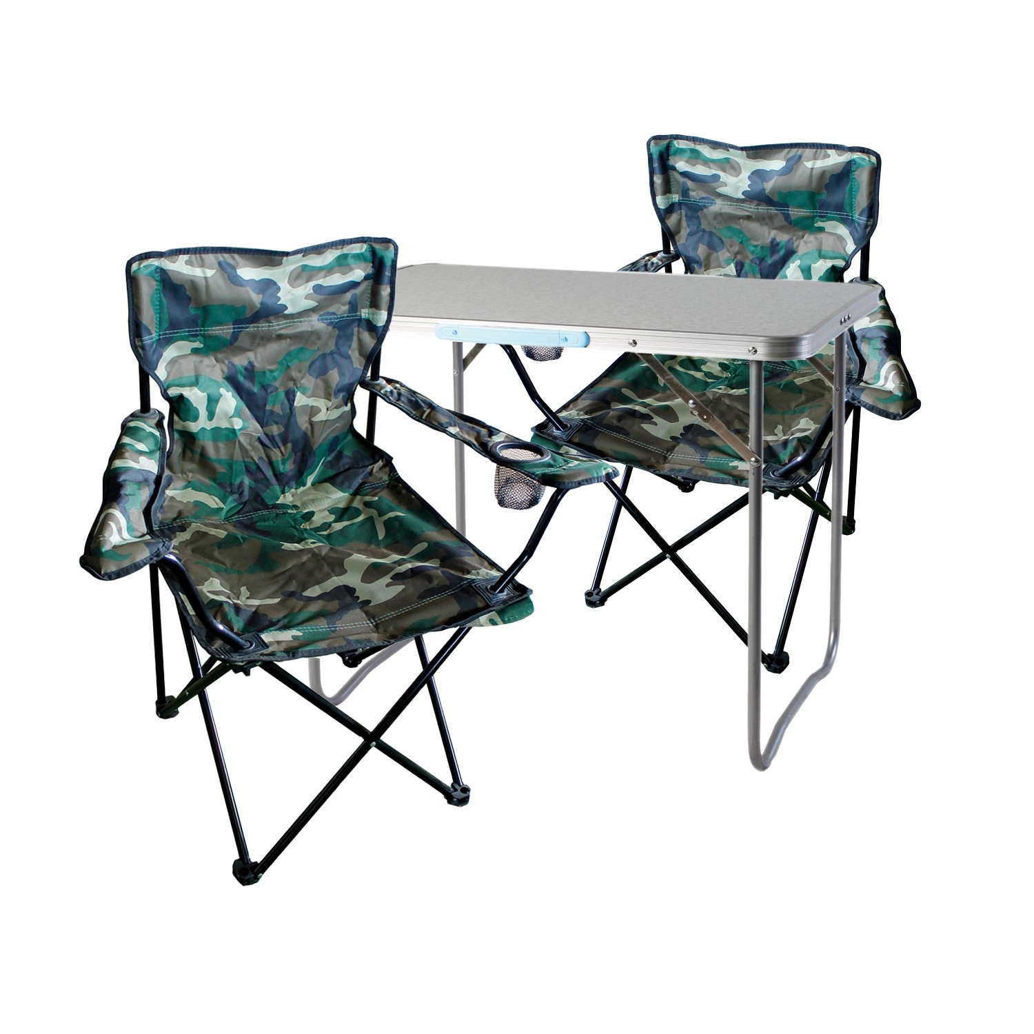 Mojawo 3 Teilig Campingmöbel Set Alu 70x50x59cm 1x Campingtisch mit Tragegr günstig online kaufen