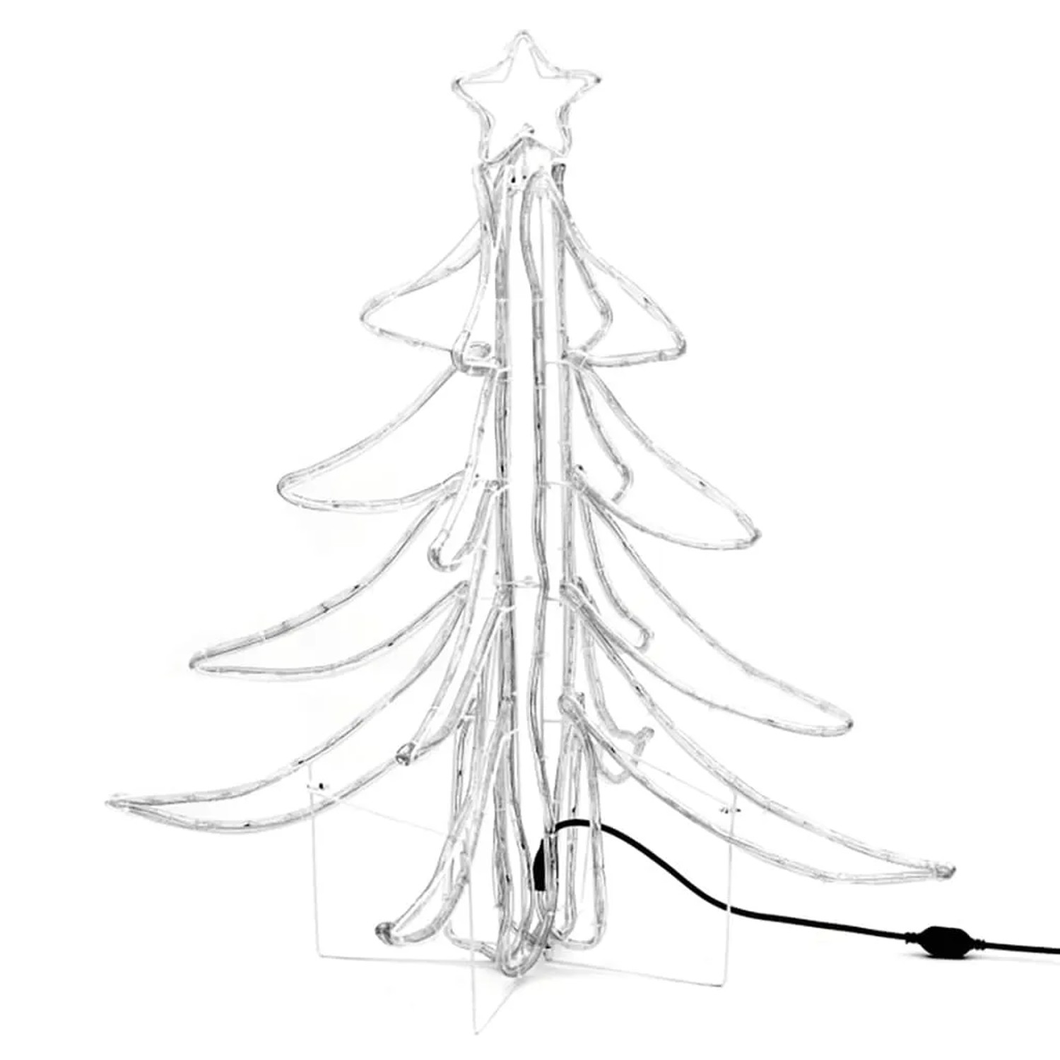 vidaXL LED-Weihnachtsbäume 2 Stk Klappbar Warmweiß 87x87x93 cm 3154297