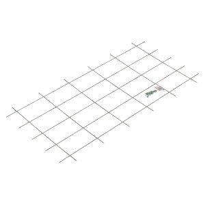 Weißes Metallspalier 150x75 cm mit Befestigungsmaterial, Rankhilfe für Pflanzen.