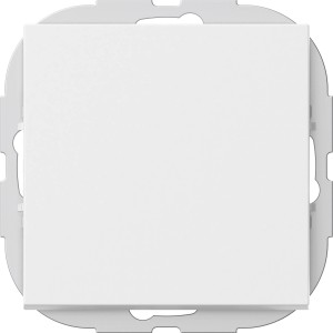 Weißer Aus-/Wechselschalter Emelie für Unterputzmontage.
