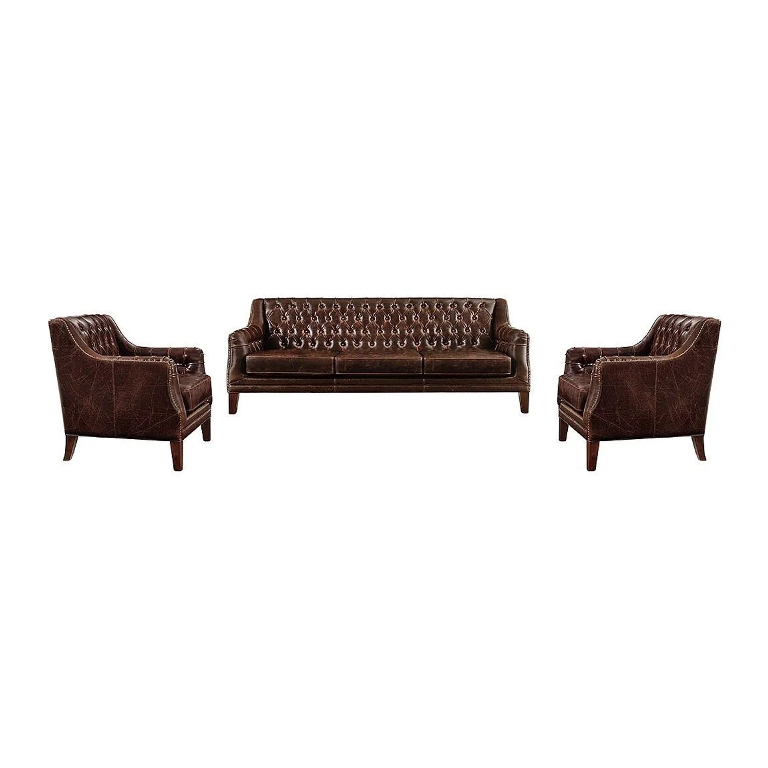 Vente-unique Couchgarnitur Mit Sessel Colbert Schokoladenbraun 194.5 cm  84 cm