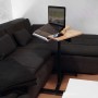 Relaxdays Laptoptisch Holz Gelb Höhenverstellbar Neigbar Drehbar mit Bremsrollen 60 cm x 40.5 cm 58 cm bis 95 cm_2