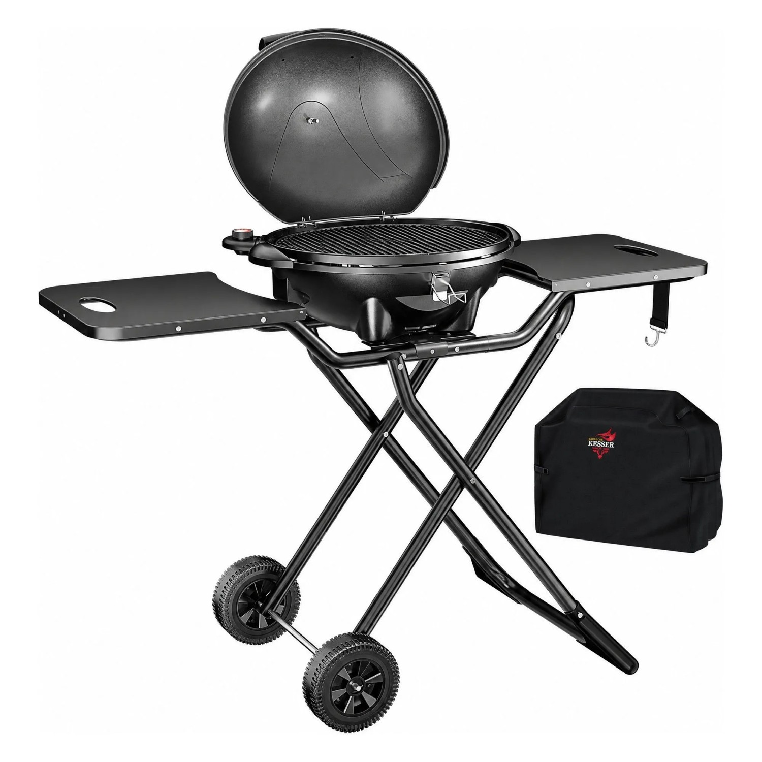 KESSER Elektrogrill 2 In 1 Tischgrill und Standgrill 2400 W Schwarz Set