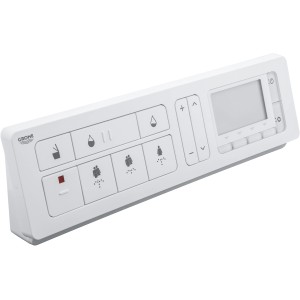 Grohe Sensia Arena Fernbedienung für Dusch-WC, weiße Bedienelemente mit Display.