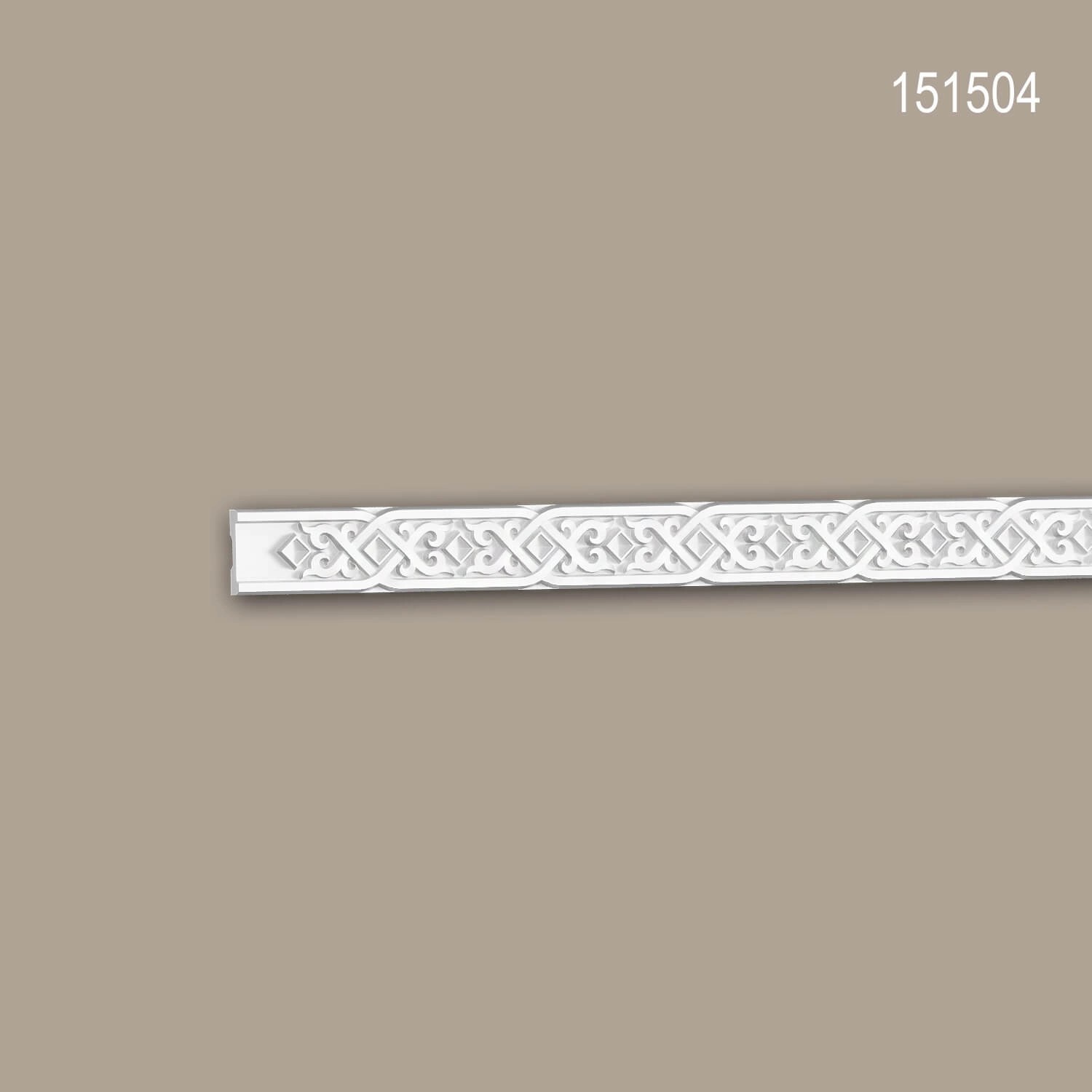 Weiße PROFHOME Wandleiste mit marokkanischem Muster, 12 Stück im Set.