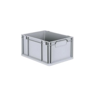 Graue PROREGAL Eurobox Nextgen Economy, 20 Liter Stapelbox mit Griffen.