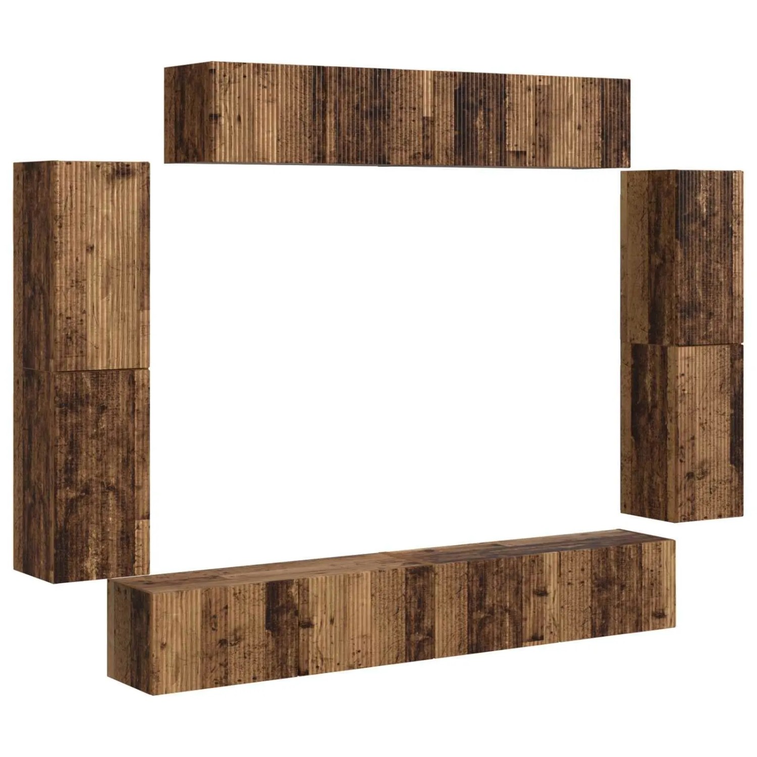 vidaXL TV-Schränk 4-Tlg Altholz 3409148 günstig online kaufen