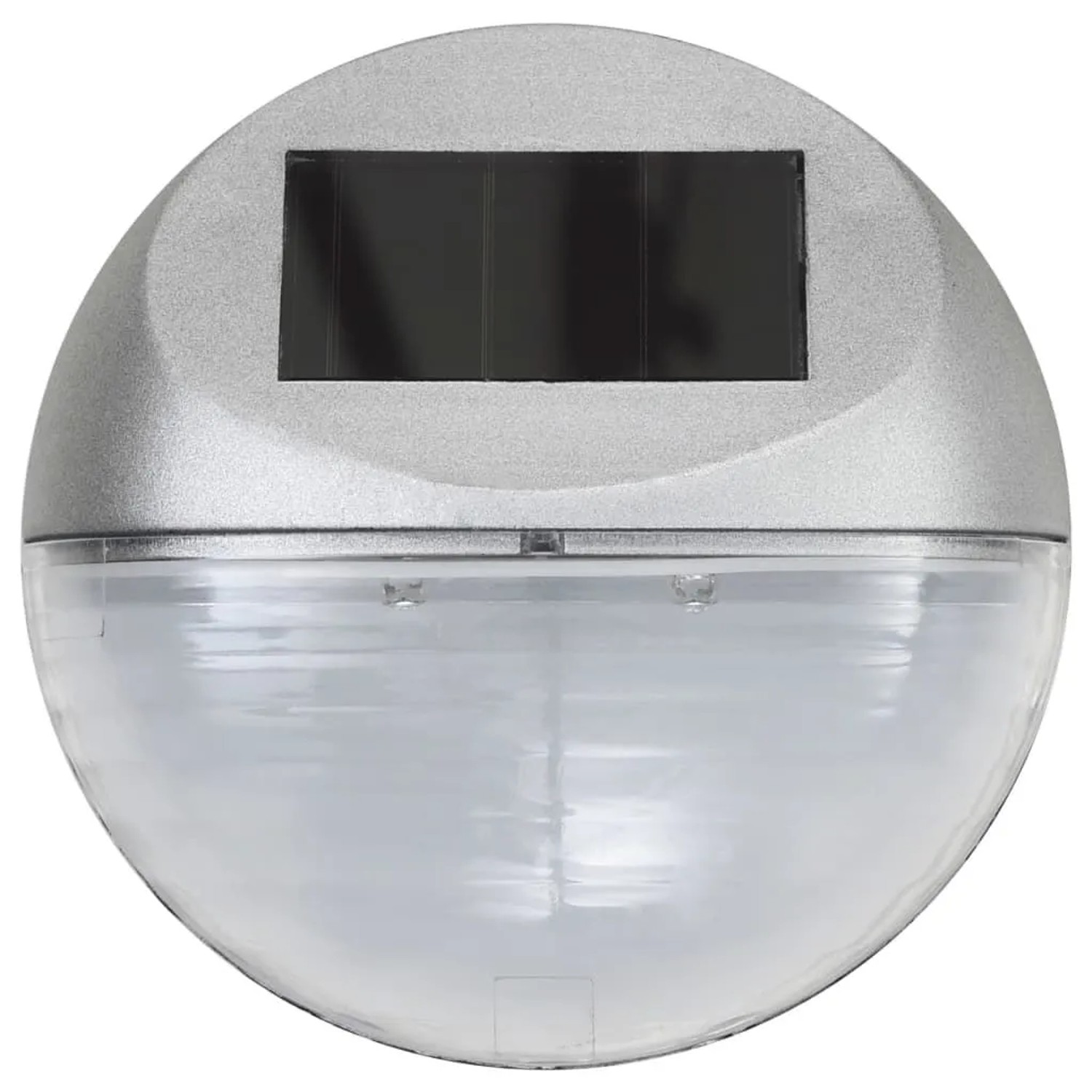 vidaXL Outdoor Solar-Wandleuchten LED 12 Stk Rund Silbern 44473_4