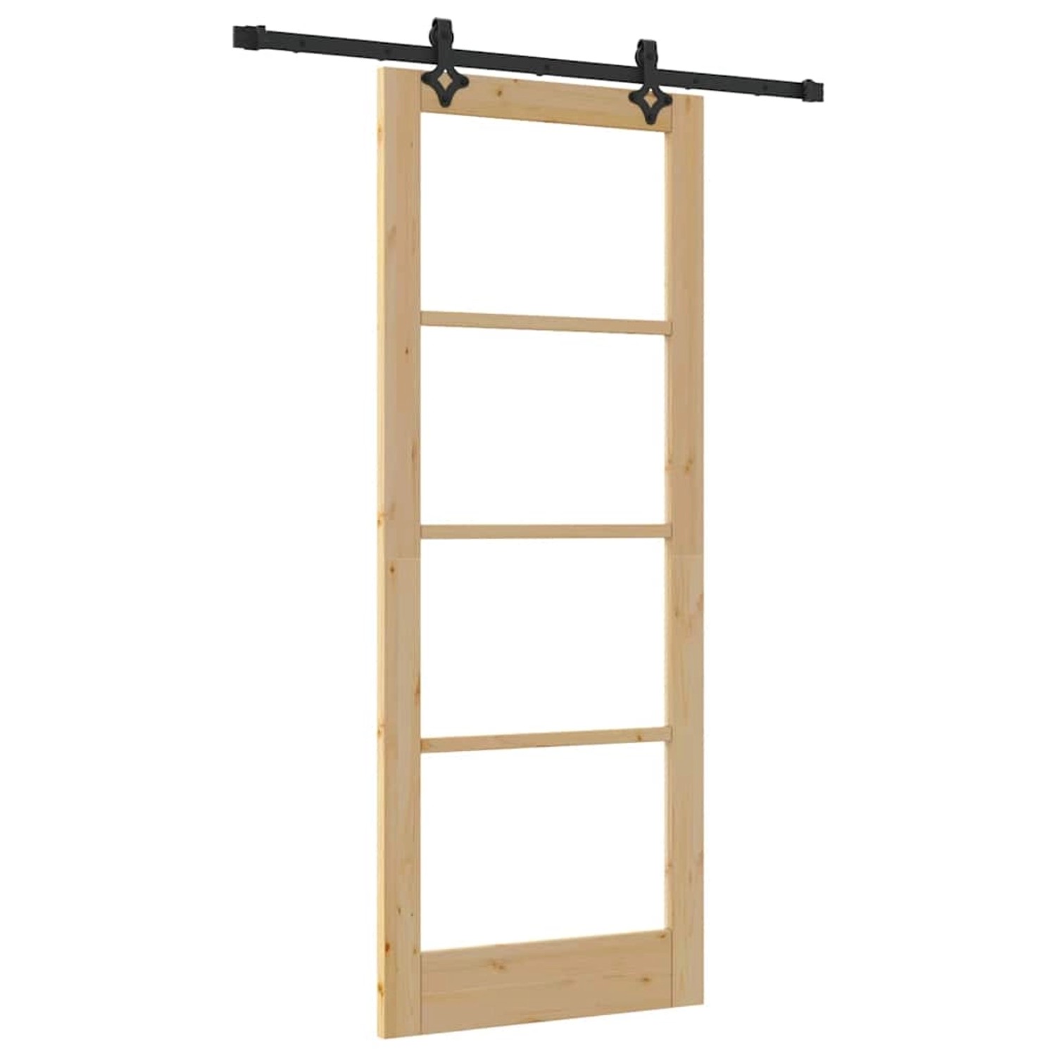 vidaXL Schiebetür Braun 83 x 211 cm Holz und Metall 3332279 günstig online kaufen