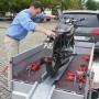 Stema Motorradtransportset auf Anhänger mit Motorrad, Zubehör für sicheren Transport.